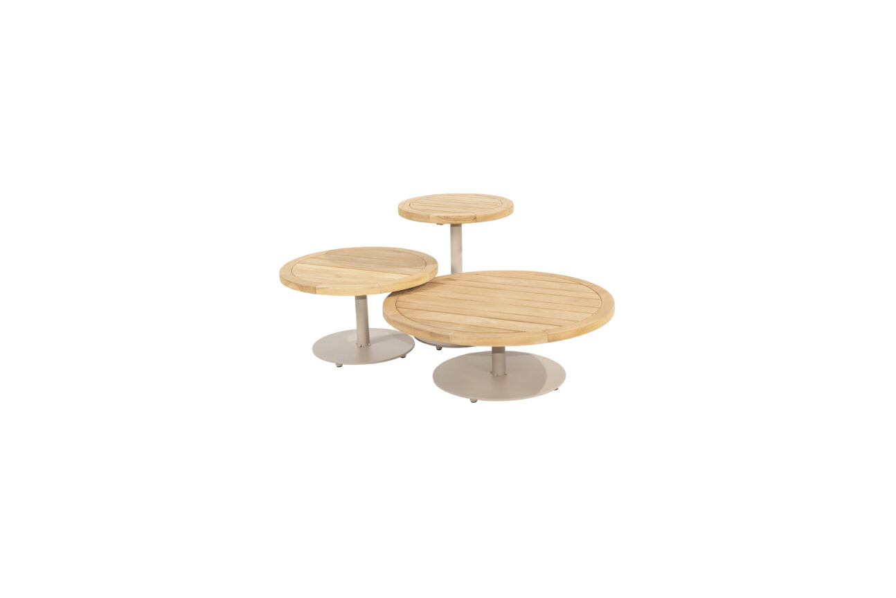 4 Seasons Volta Coffee Table 45x55cm - Latte / Teak